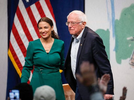 AOC and Sanders stick with Biden amid 2024 turmoil and push him on a bolder agenda