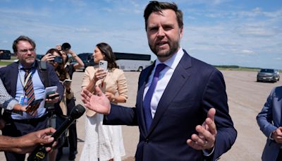 Watch: JD Vance attempts to confront Kamala Harris on airport tarmac