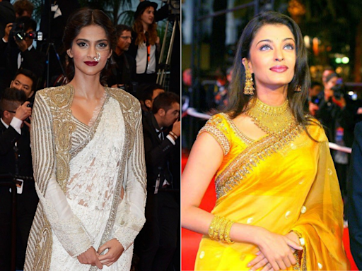 Sonam Kapoor to Aishwarya Rai Bachchan: Most stunning saris showcased at Cannes | The Times of India