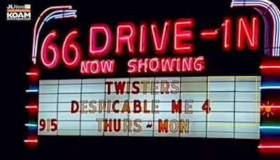 The #1 movie in America, Twisters, “the drive-in, the best place to see that film”