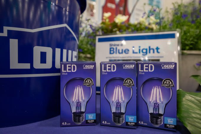 Lowe’s giving away blue lightbulbs for people to show support for law enforcement