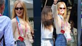 Nicole Kidman Accessorizes Beige Ruffle Bib Blouse With Fall’s Hottest Red Hue at 2024 Paris Olympics With Keith Urban and Daughters...