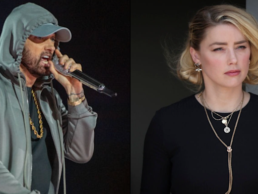 Eminem makes Amber Heard subject of brutal punchline with reference to 'disgusting' act from Johnny Depp trial