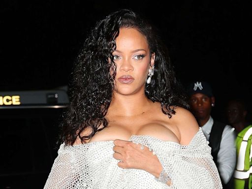 Rihanna Shines Bright Like a Diamond in Crystal Mesh Alaïa Dress as She Steps Out at New York Fashion Week