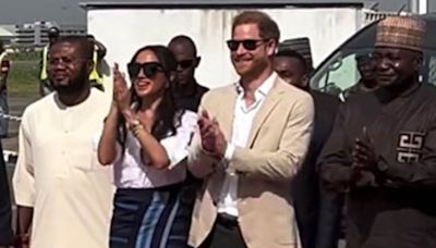 Meghan Markle Wears Traditional Skirt Gifted to Her in Nigeria After Admitting She Needs to 'Wear More Color'