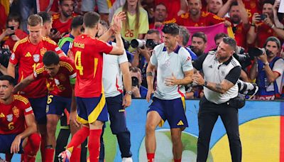 Euro 2024: Spain’s Álvaro Morata injured by security guard after fan runs onto field in win vs. France