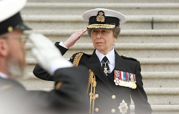 Princess Anne lays wreath at Battle of Atlantic ceremony at B.C. legislature