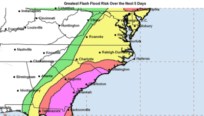 Charlotte expecting a few inches of rain this week as Hurricane Debby moves north