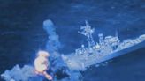 Watch the US and its Pacific partners obliterate an ex-US frigate with guns and missiles