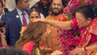 Nita Ambani Applies Tilak To Her Mother, Gets Blessings From Her At Anant and Radhika's Mameru Ceremony | Watch - News18