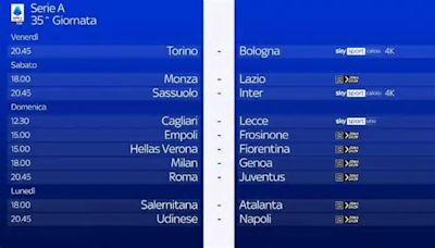 Serie A 2023/24 - Diretta Sky e NOW 35a Giornata: Palinsesto e Telecronisti