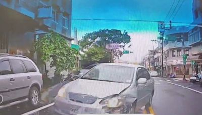 偷車賊拒捕「迎面撞警車」畫面曝光！ 大街「急速躲貓貓」害5車遭殃｜壹蘋新聞網