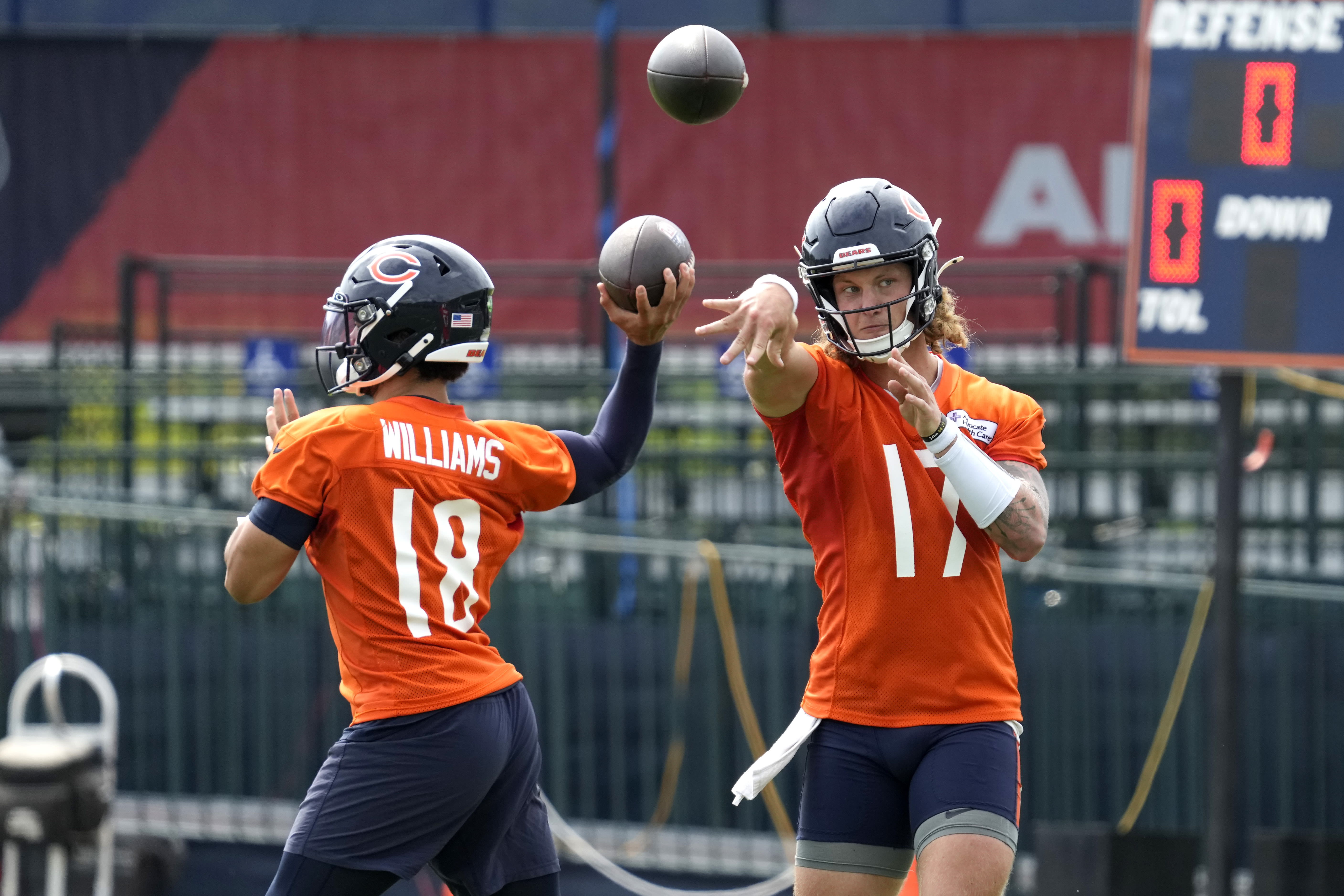 Bears training camp: QB Caleb Williams looks sharper, comes through in 2-minute drill