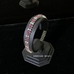萬泰當舖精品-天然紅寶鑽石K金手鍊 手環 設計款 全新品 001-194-4