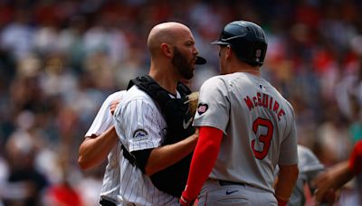 Benches clear between Red Sox, Rockies after pitcher rips opponent for indecent exposure arrest