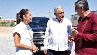 AMLO y Claudia Sheinbaum supervisan avance de nueva sede de Aduanas en Nuevo Laredo, Tamaulipas | El Universal