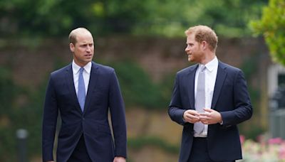 Los príncipes Guillermo y Enrique de Inglaterra mantienen las distancias en el funeral de su tío, Robert Fellowes