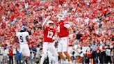 Handing out game balls from Wisconsin’s win over Georgia Southern