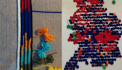 Pom poms and crocheted poll data: Public document election with arts and crafts