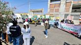 Ica: protestan por la reconstrucción de la obra del Centro de Salud de Parcona, abandonada cerca de 3 años