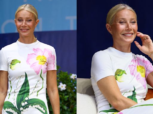 Gwyneth Paltrow Blooms in Floral Oscar de la Renta Maxidress at Cannes Lions 2024 Festival