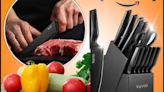 Save $20 on this 15-piece knife set with a block and sharpener