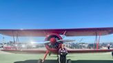 Vicky Benzing brings star power to Salinas in her vintage Stearman