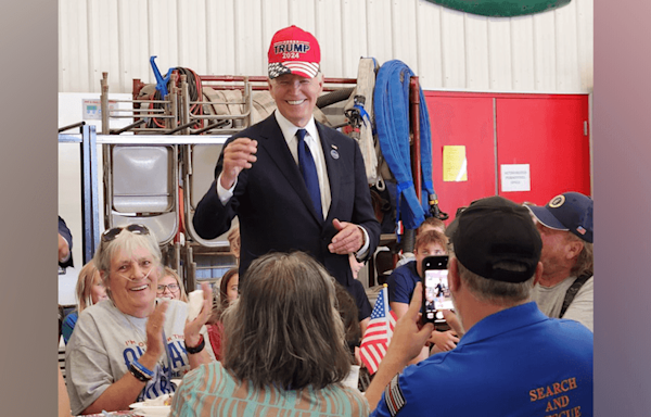 Biden wears 'Trump 2024' hat at Pennsylvania fire station to promote unity