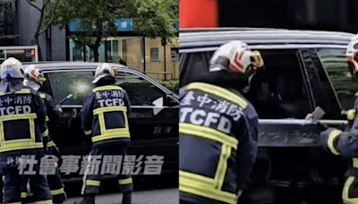 BMW停路中不動！消防破窗救援 駕駛驚醒：通宵整晚太累睡著