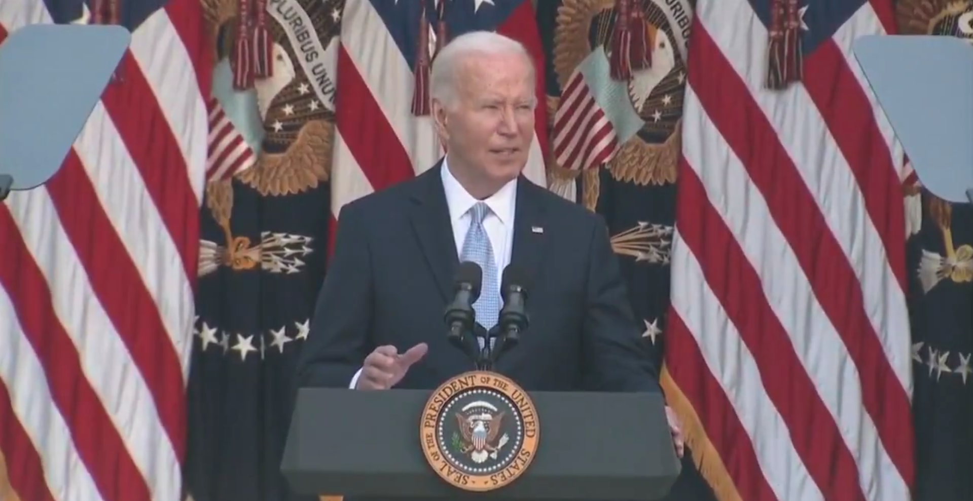 Biden Corrects Himself After Mistakenly Saying American Held by Hamas Is ‘Here With Us Today’