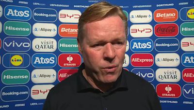 Moment ITV are forced to censor Ronald Koeman's interview after England defeat