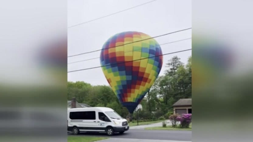 Hot air balloon lands in front yard of Salem, NH home - Boston News, Weather, Sports | WHDH 7News