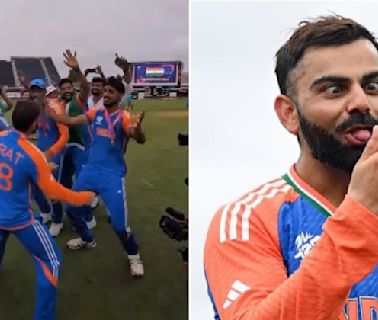 Virat Kohli dances, video calls Anushka Sharma and kids after T20 World Cup win