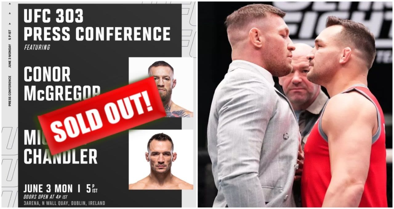 Conor McGregor vs Michael Chandler Dublin press conference sold out in less than 5 minutes
