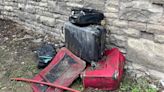 Sewage floods because of four dumped suitcases