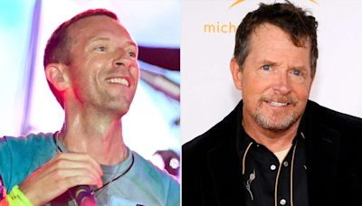 Coldplay bring Michael J. Fox on stage to play guitar in surprise appearance at Glastonbury music festival