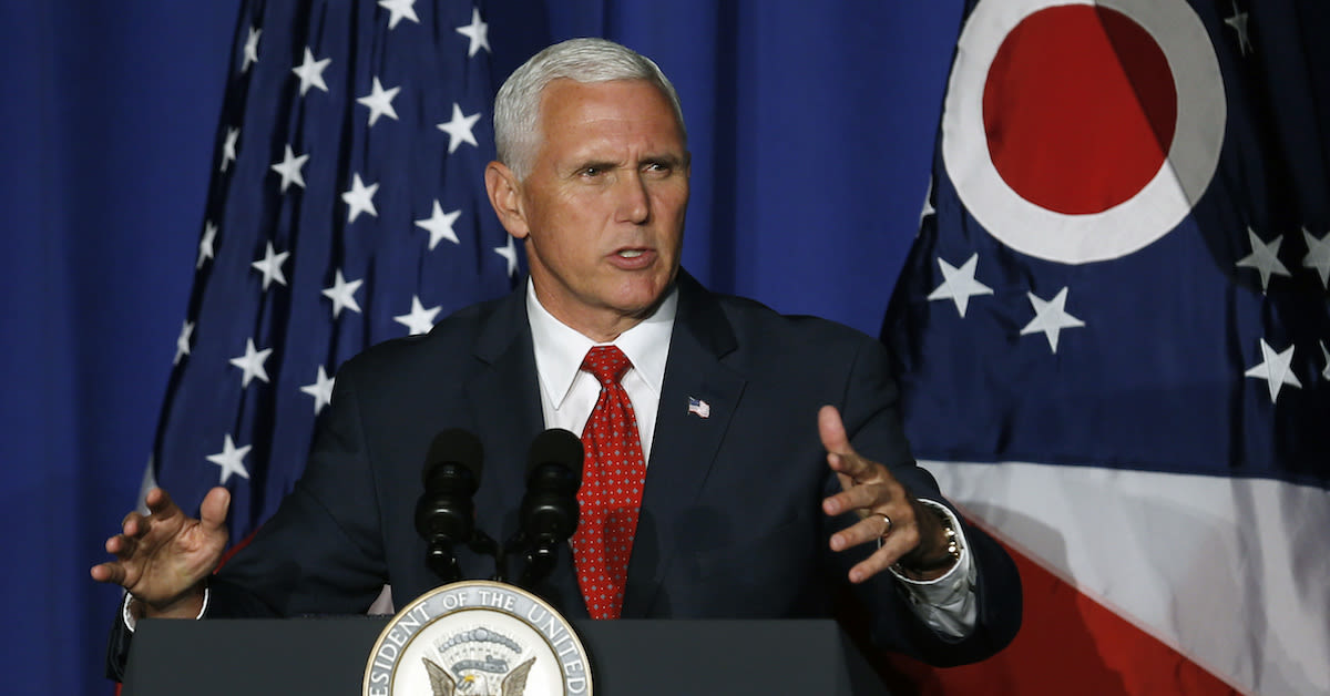 Pence Rips ‘Political Prosecution’ of Trump, Calls It ‘An Outrage’