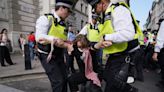 Nine arrested after pro-Palestine protesters block entrance to Foreign Office