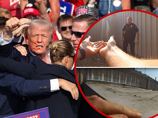 Trump Assassination Attempt Body Cam Shows Cop Hoisted Onto Roof Before Shooting