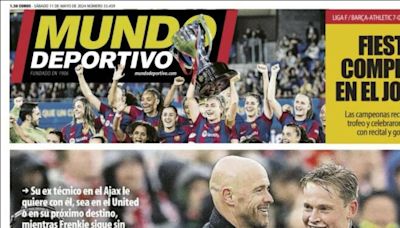 De Jong y la novena liga para el Barça femenino, protagonistas de las portadas deportivas de hoy