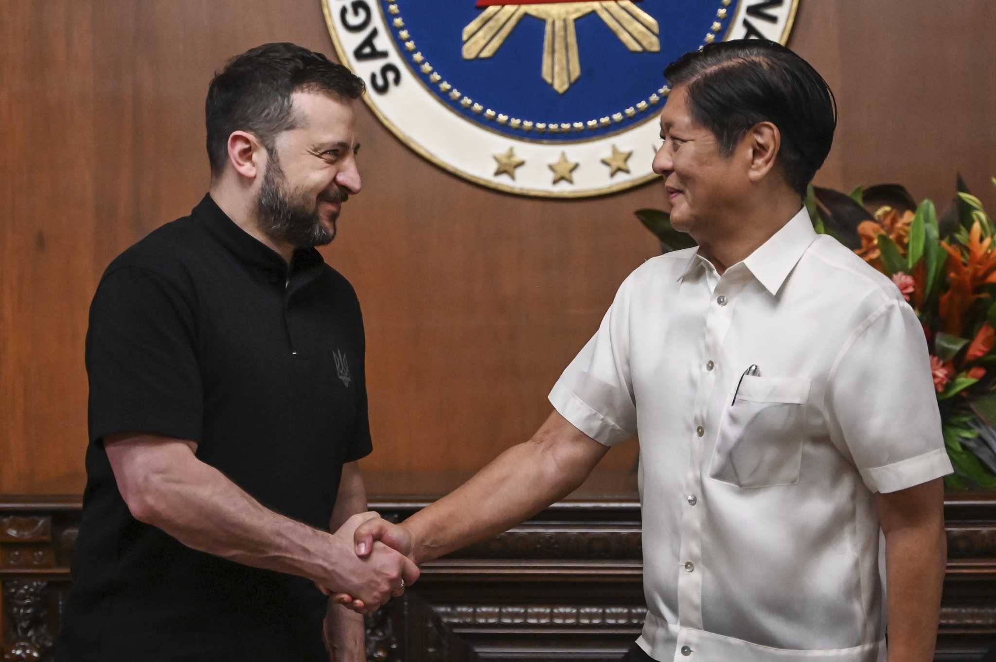 Zelenskyy in Manila to promote peace summit, which he says China and Russia are trying to undermine