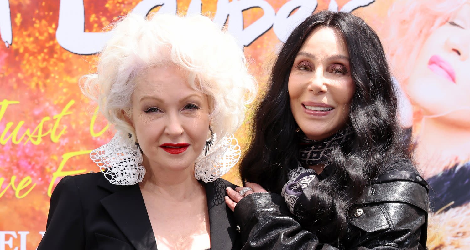 Cher Honors ‘Dear Friend’ Cyndi Lauper at Hand & Footprint Ceremony