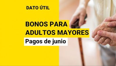 Bonos para adultos mayores: Estos son los pagos disponibles en junio