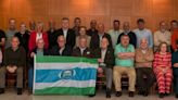 Distinción para Emilio Fernández y Jesús Díaz Carbajal en la comida anual de los Veteranos del Santa Olaya