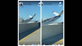 Small plane crashes on highway and catches fire, Texas video shows