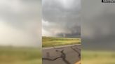 RAW: TX: LARGE TORNADO SPOTTED ON THE GROUND NEAR WINDTHORST