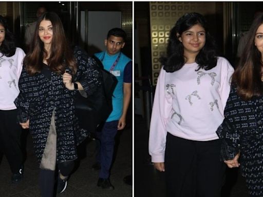 Video: Aishwarya and Aaradhya return to Mumbai after attending IIFA awards, flash million dollar smiles as they get clicked at airport