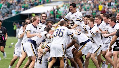 Marcus Freeman Celebrates Notre Dame Lacrosse’s National Championship