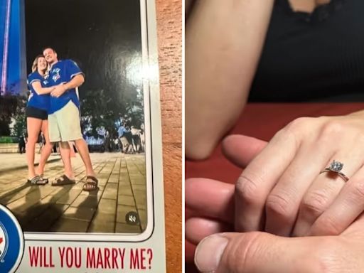 Toronto Blue Jays fan pops the question with adorable baseball card proposal