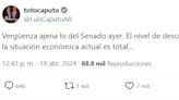 Luis Caputo se sumó a las críticas por el aumento de las dietas de los senadores: qué dijo